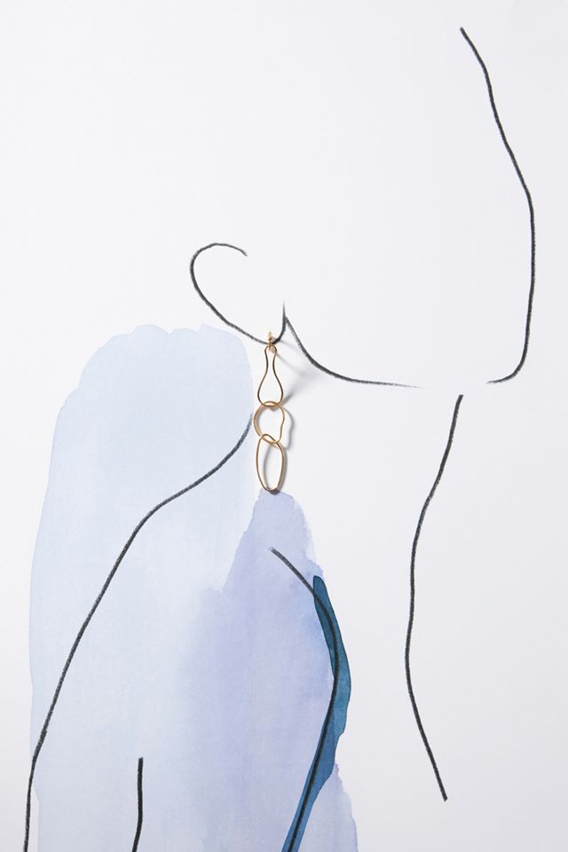 Chain Link Drop Earrings #2
