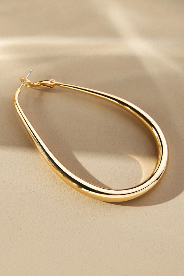 Oblong Hoop Earrings #1
