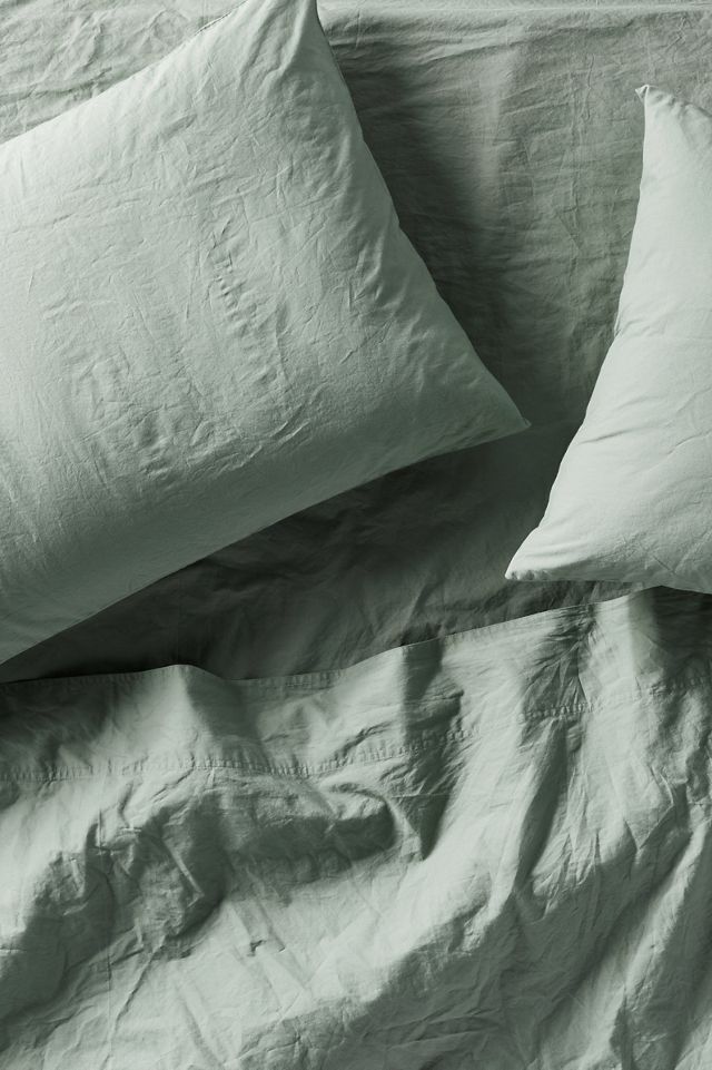 Coyuchi Organic Crinkled Percale Fitted Sheet #1