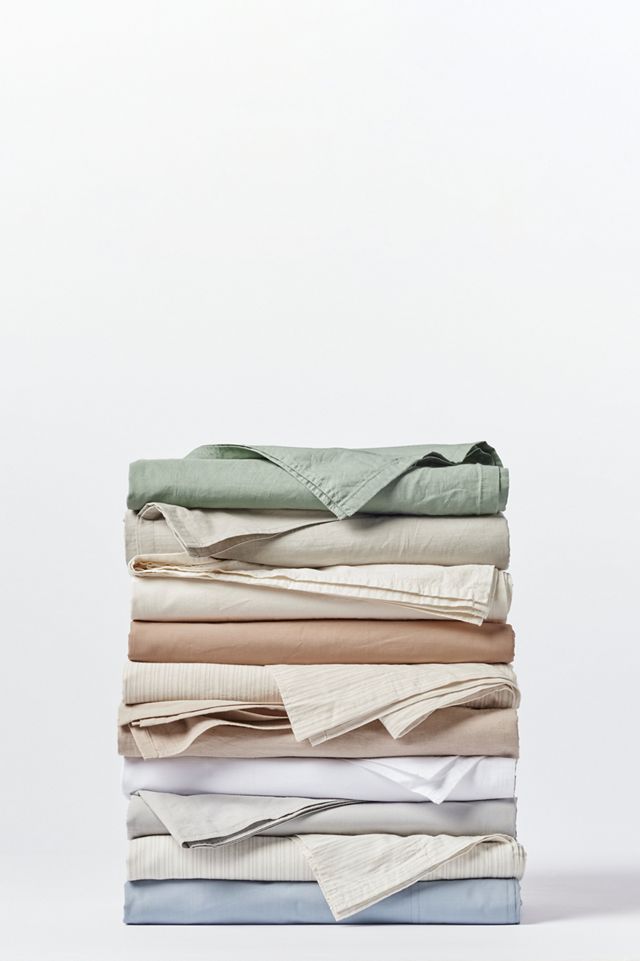 Coyuchi Organic Crinkled Percale Fitted Sheet #2