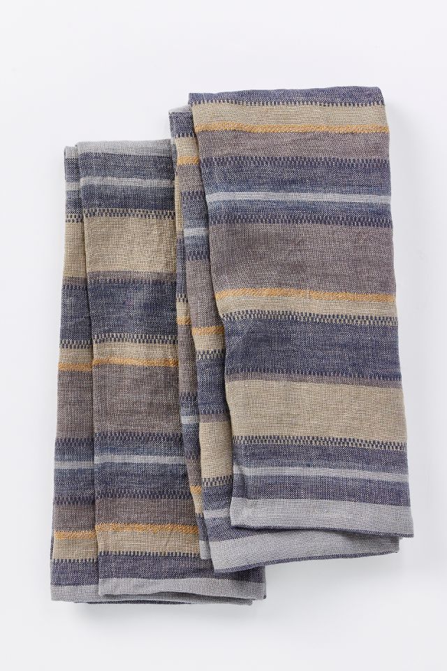 Vintage Inspired Kitchen Towels -Blue Stripes