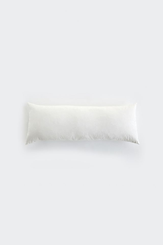 Feather and Down Lumbar Pillow Insert - White, Size 14 x 30, Cotton | The Company Store