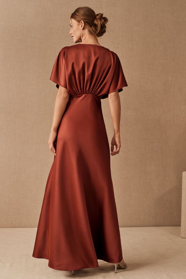 Leila Satin Charmeuse Maxi Dress #1