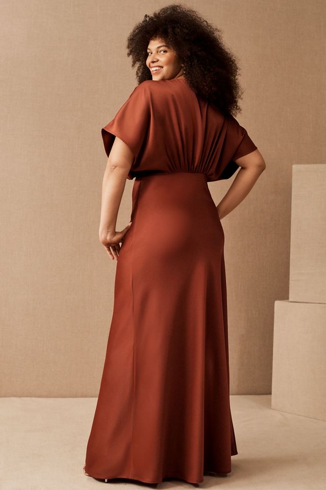 Leila Satin Charmeuse Maxi Dress #5