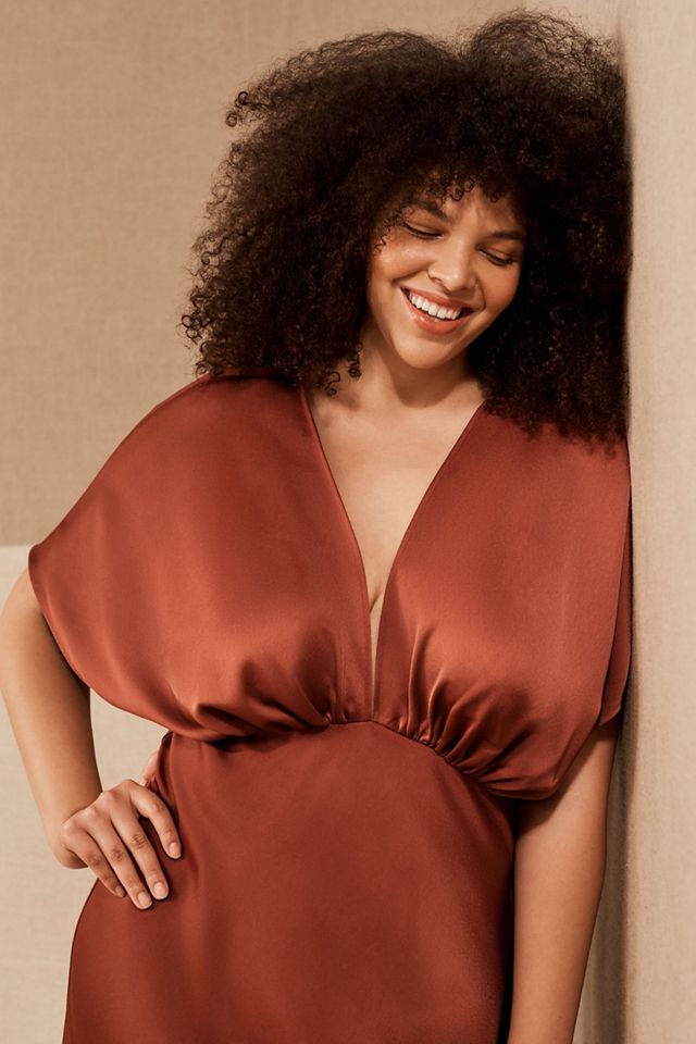 Leila Satin Charmeuse Maxi Dress #6