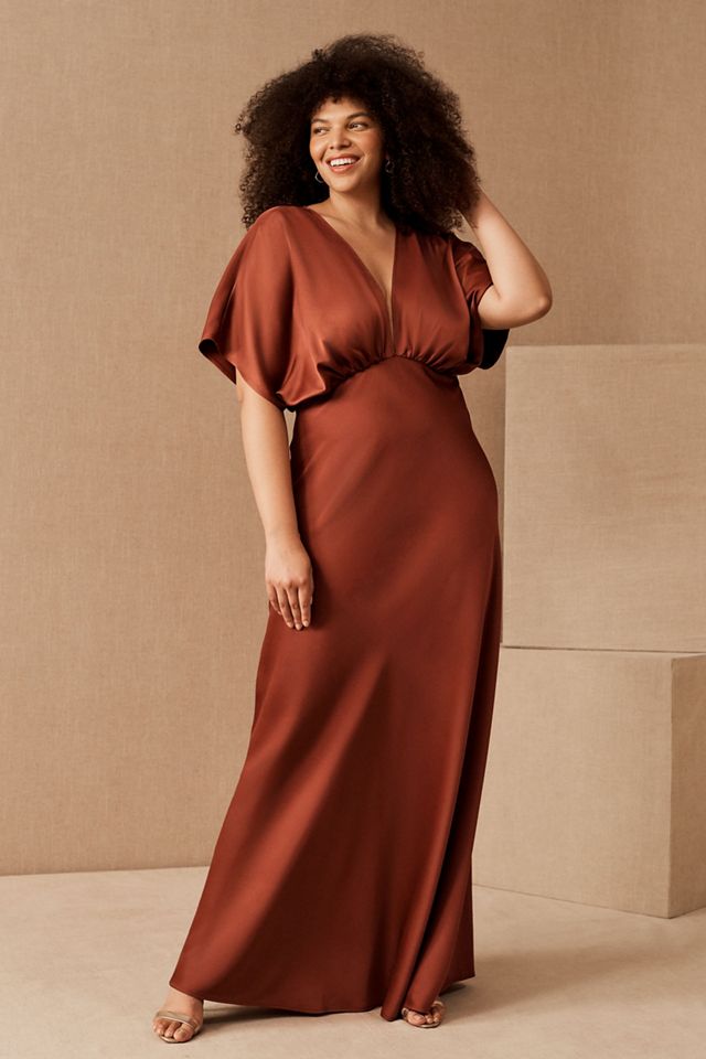 Leila Satin Charmeuse Maxi Dress #4