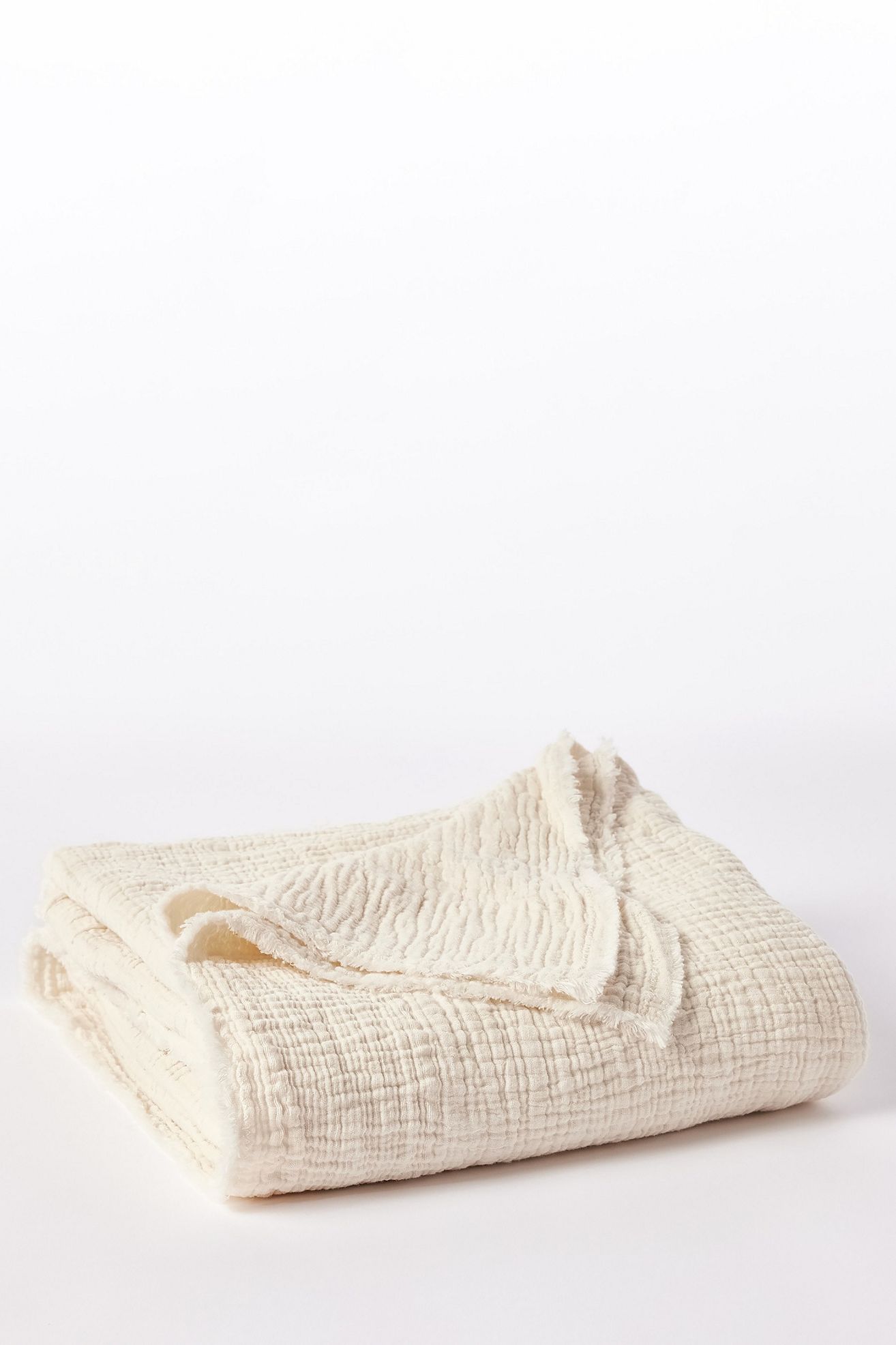 Coyuchi Topanga Organic Matelasse Throw - Undyed, Standard, One Size