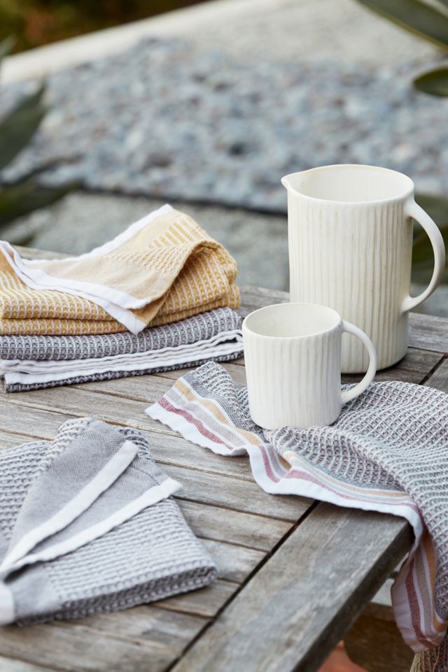 Desert Organic Cotton Waffle Kitchen Towel Set of 6