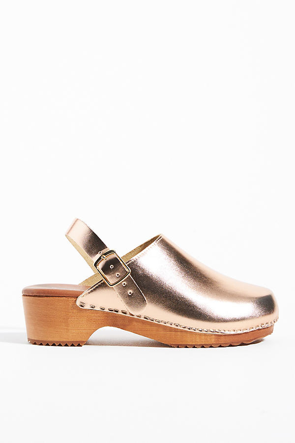Anthropologie Classic Clogs In Gold