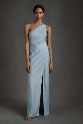 Bhldn Dylan Satin Charmeuse Dress In Blue