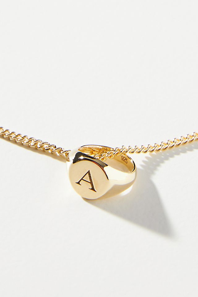 Jennifer Zeuner Monogram Ring Necklace