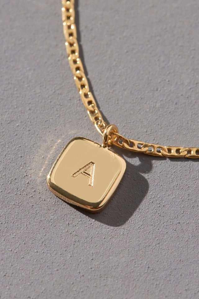 Monogram Tag Pendant Necklace #2