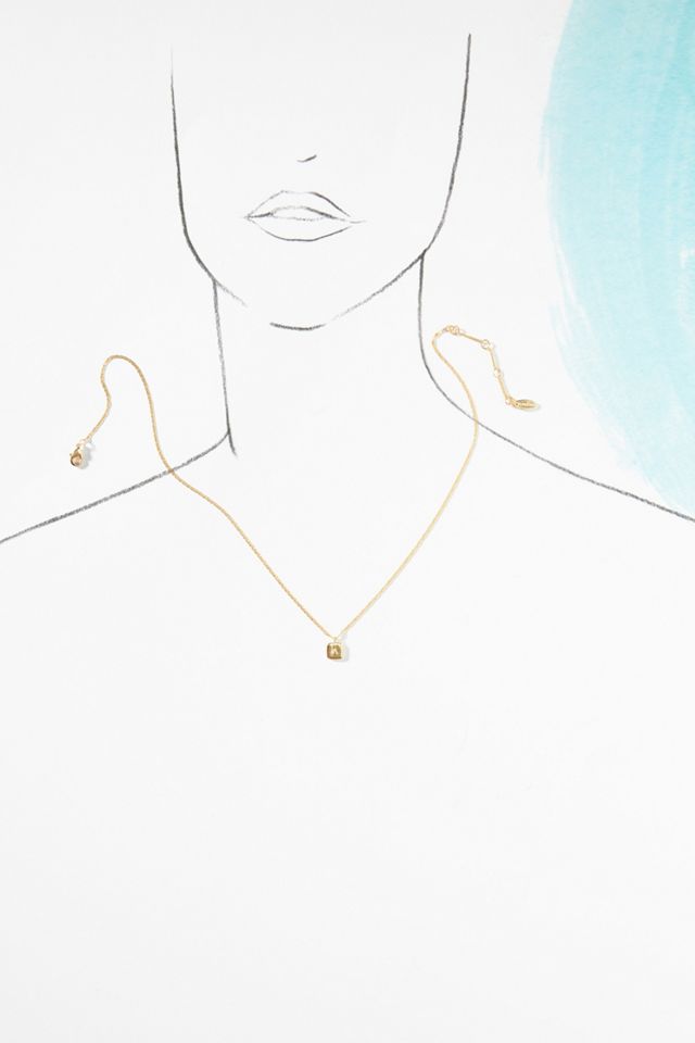 Monogram Tag Pendant Necklace #3