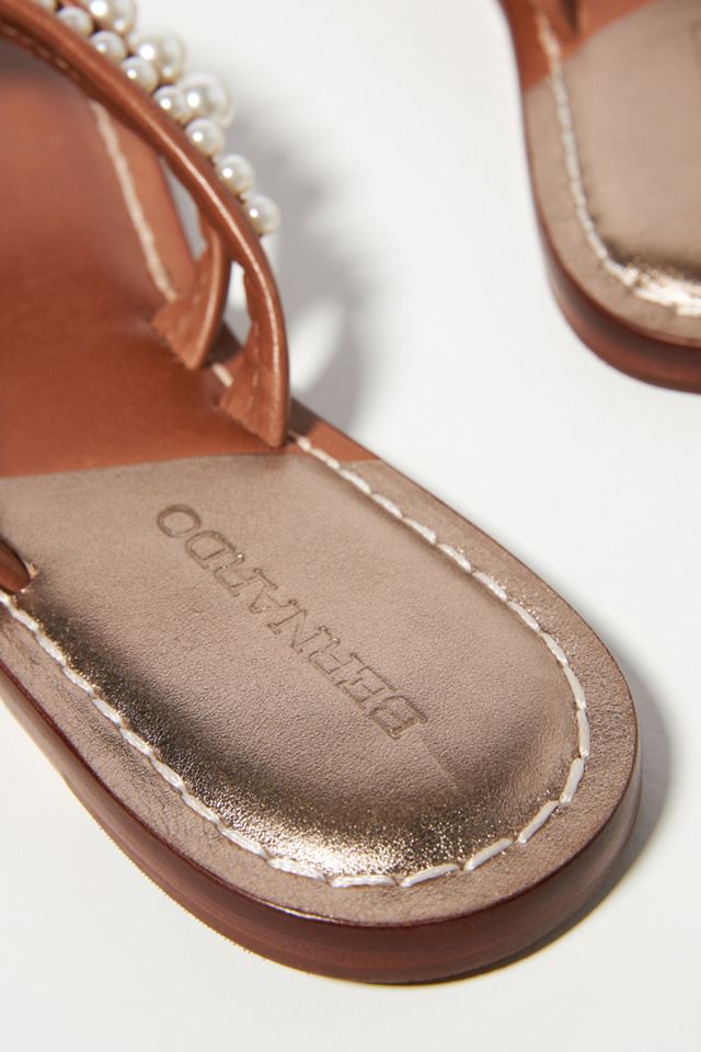 Bernardo Pearl-Embellished Flip-Flop Sandals #3