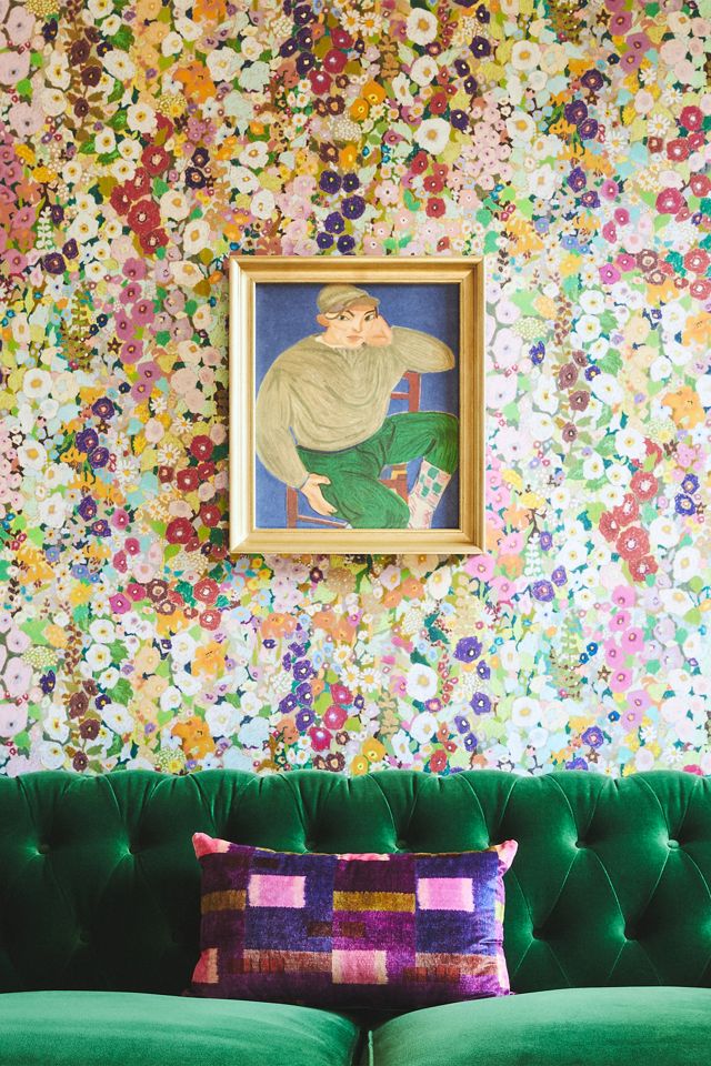 House of Hackney Hollyhocks Small Print Floral Spring Wallpaper #3