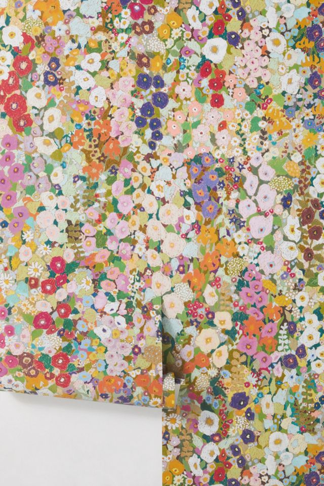 House of Hackney Hollyhocks Small Print Floral Spring Wallpaper #1