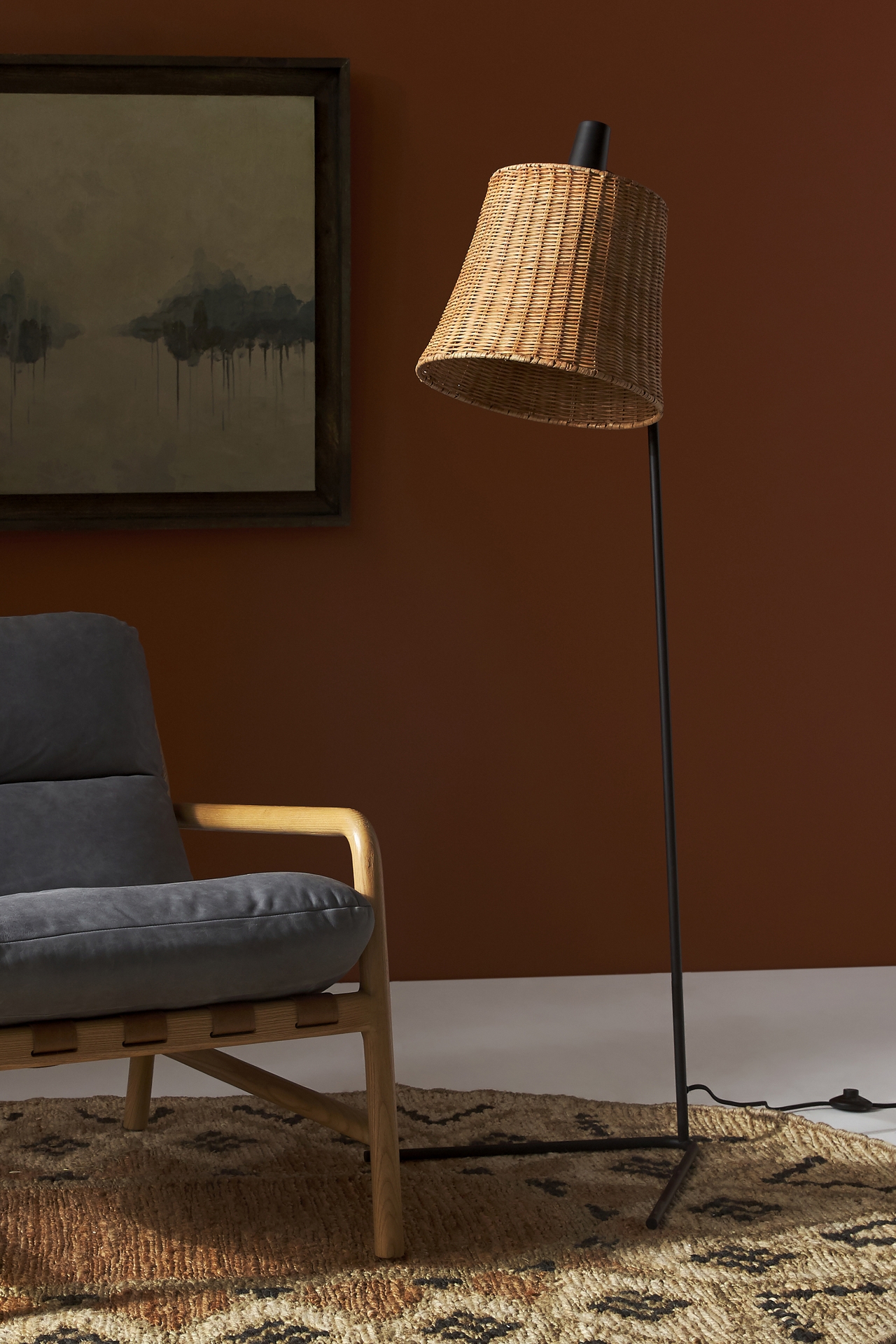 Abra Rattan Floor Lamp