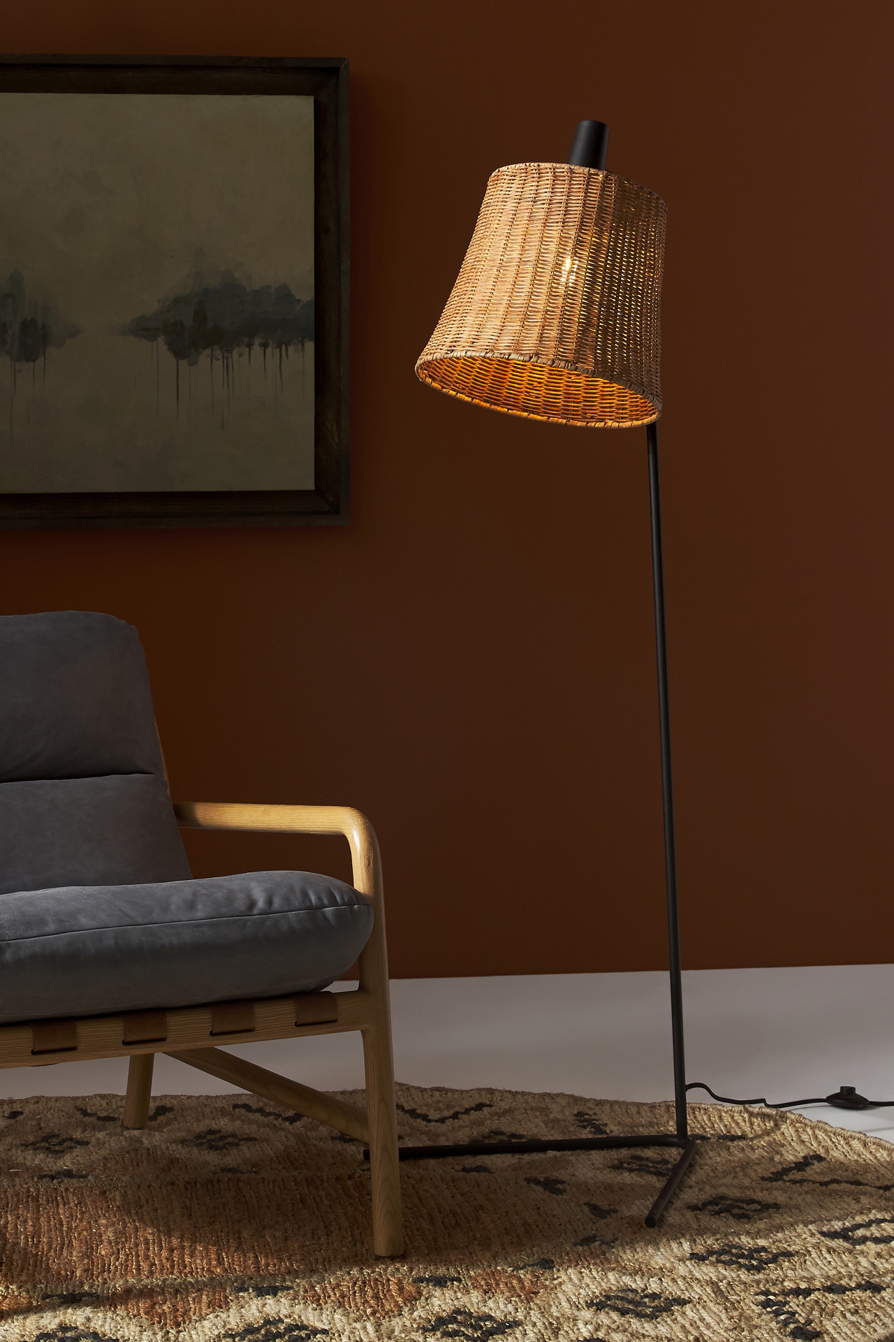 Abra Rattan Floor Lamp