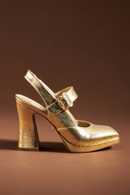 Sam Edelman Jildie Platform Slingback Sandal In Gold