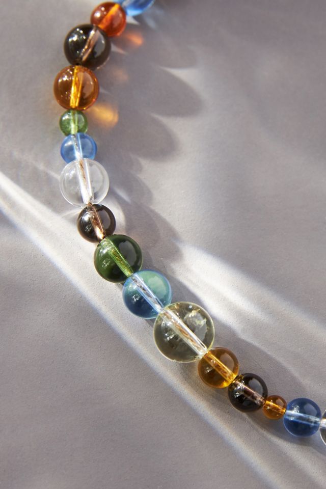 Rainbow Glass Beaded Necklace #1