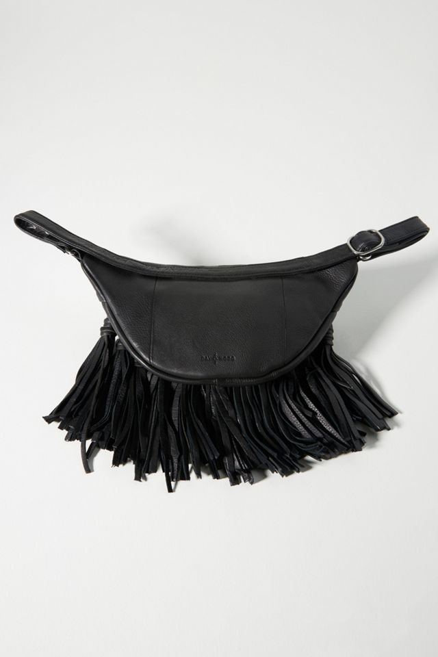 Fringed Leather Belt Bag #1