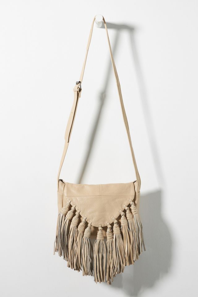 Fringed Leather Crossbody Bag #1