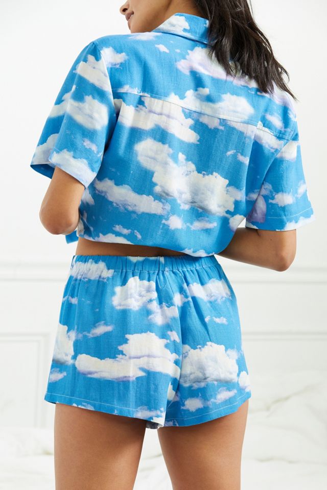 Beach Riot Cloud Cover-Up Shorts #1