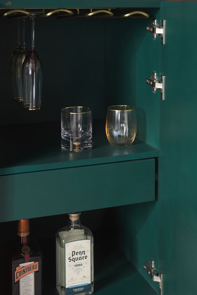 Optical Inlay Bar Cabinet #6