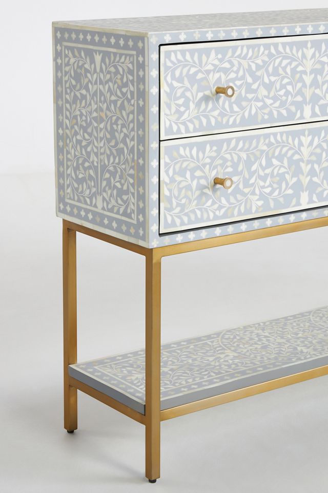 Scroll Vine Inlay Entryway Console #2
