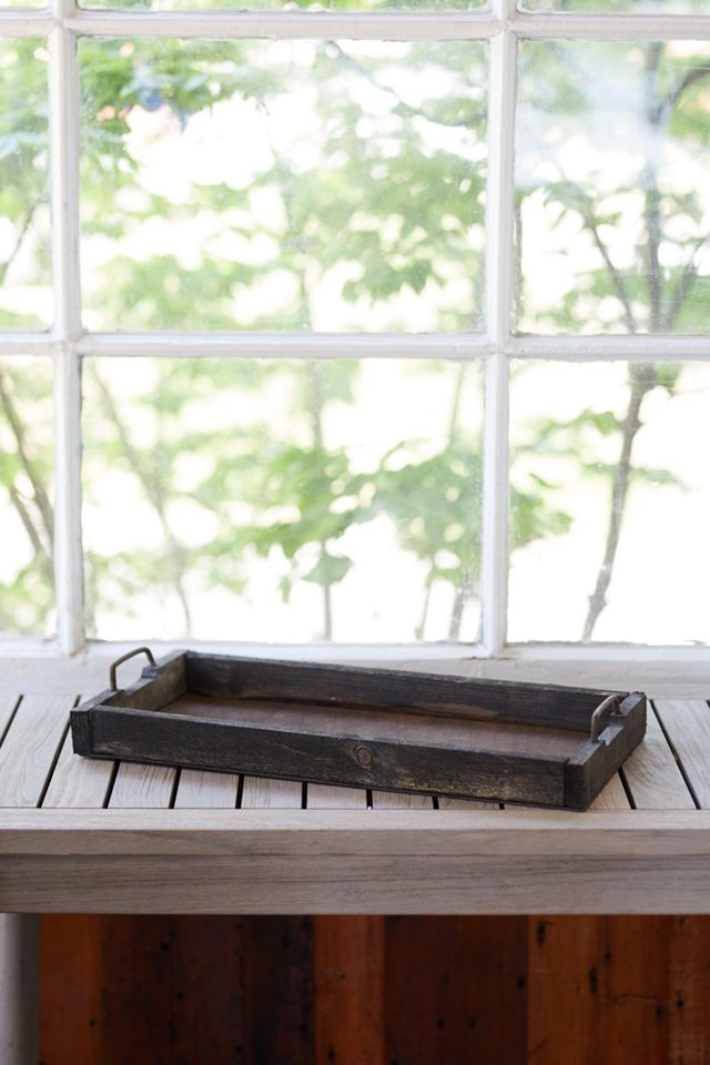 Rustic Decorative Wood Tray | Terrain