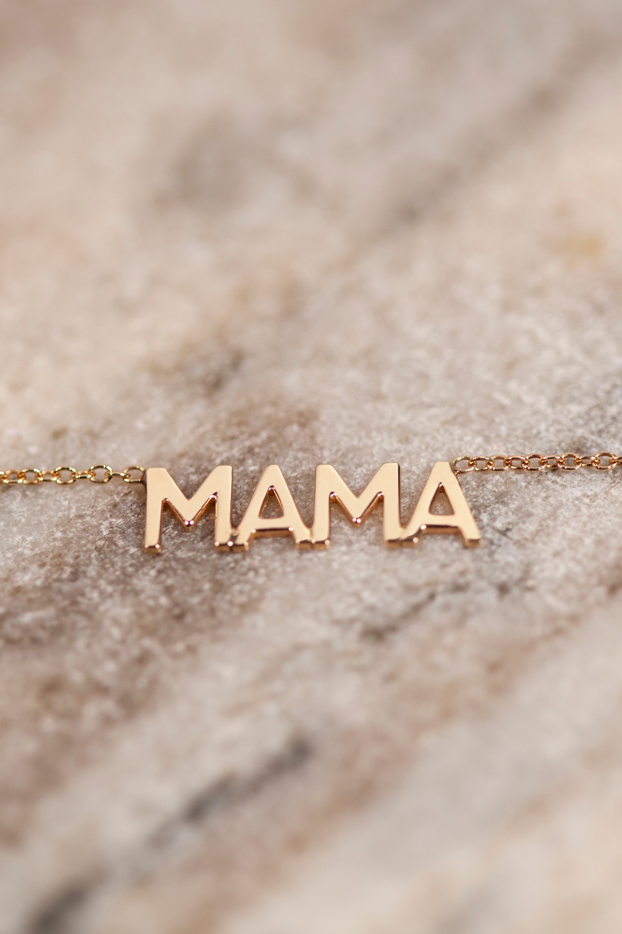 Heather Hawkins 14K Custom Block Print Necklace