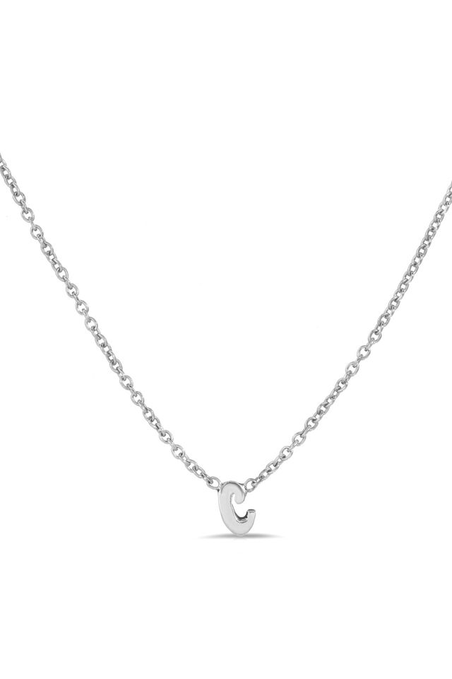 Letter Necklace - Silver – www.