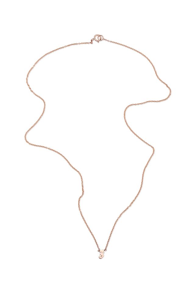 Heather Hawkins 14K Rose Gold Custom Initial Necklace #1
