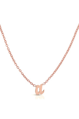 14K Rose Gold Custom Initial Necklace