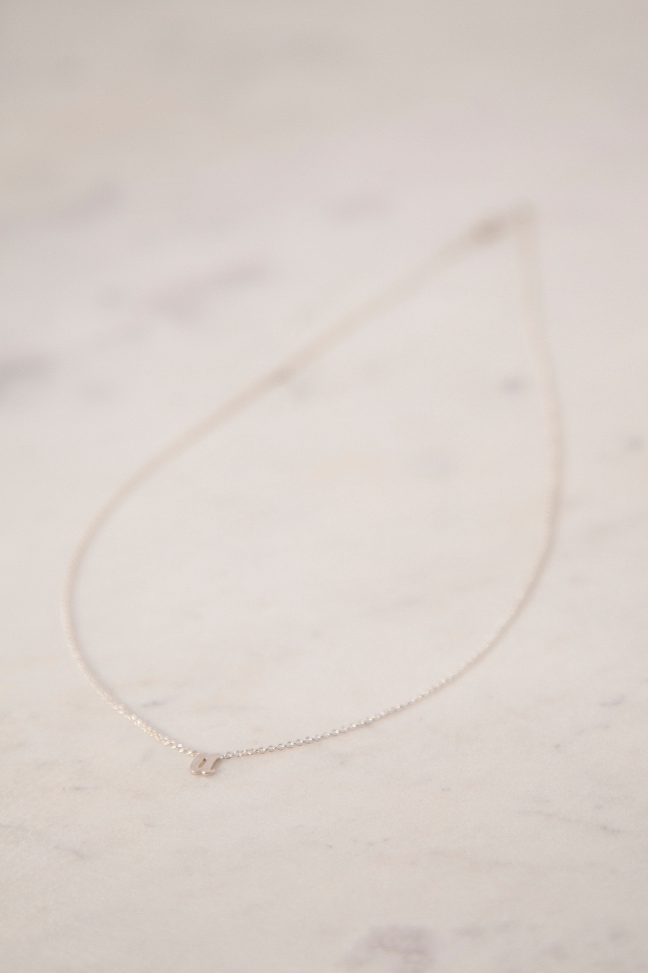 Heather Hawkins 14K White Gold Custom Initial Necklace