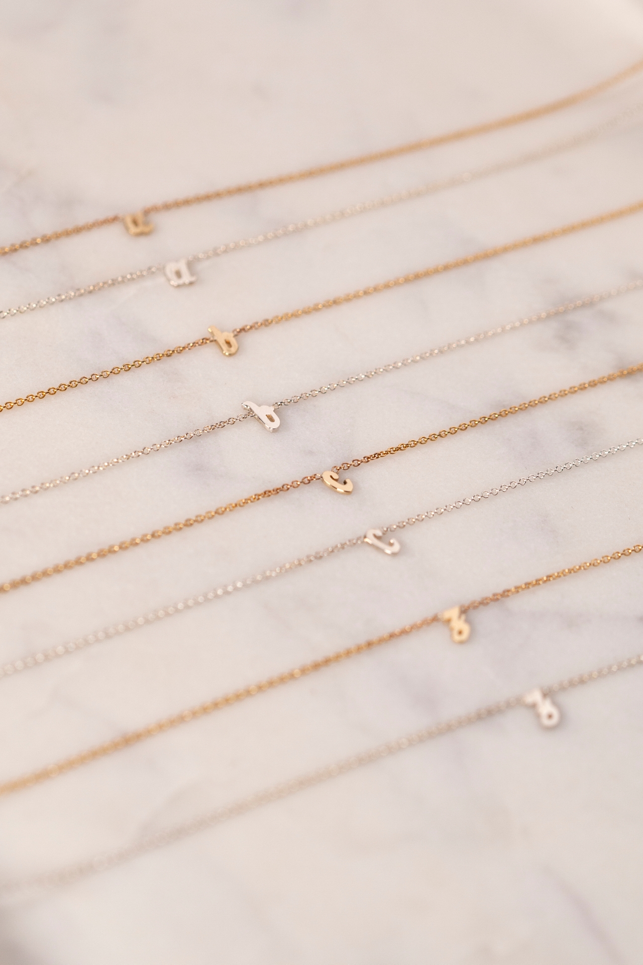 Heather Hawkins 14K White Gold Custom Initial Necklace