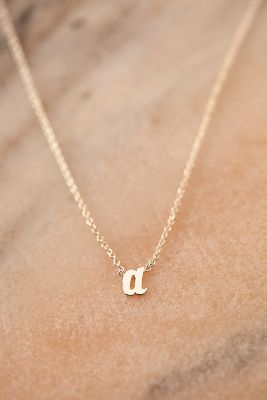 14K White Gold Custom Initial Necklace