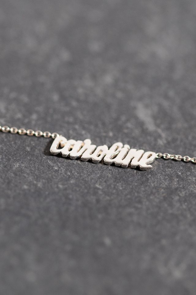 Heather Hawkins Sterling Silver Custom Script Necklace #2