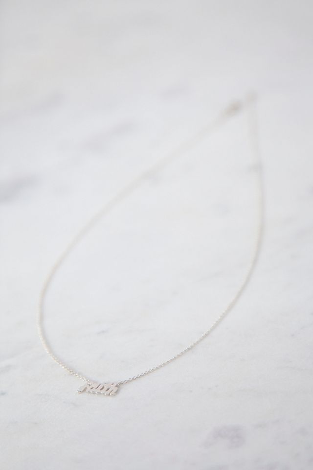 Heather Hawkins Sterling Silver Custom Script Necklace #4