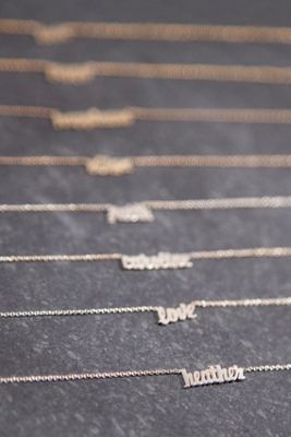 Heather Hawkins Sterling Silver Custom Script Necklace