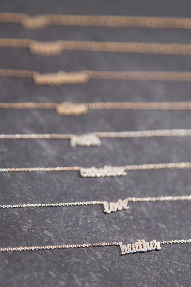 Heather Hawkins 14K Custom Script Necklace #2