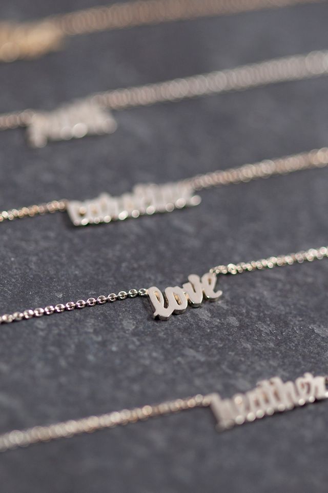 Heather Hawkins 14K Custom Script Necklace #3