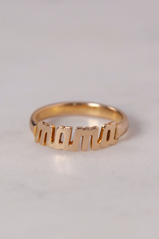 Heather Hawkins 14K Custom Script Ring with Comfort Band #2