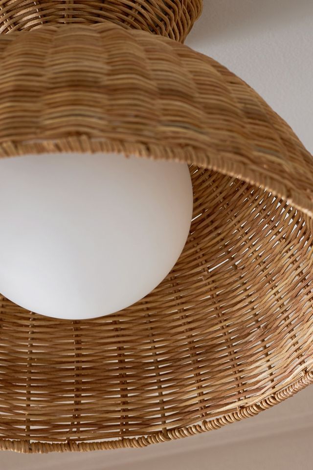 Liz Rattan Flush Mount #3
