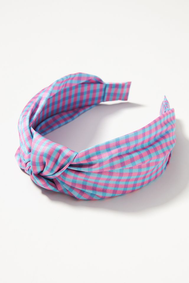 Checker Knotted Headband | Anthropologie