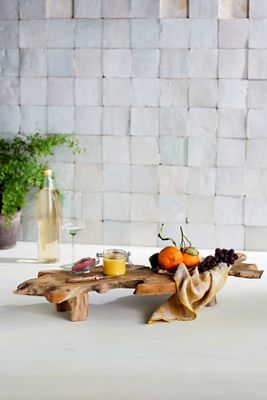 Raw Edge Footed Serving Board
