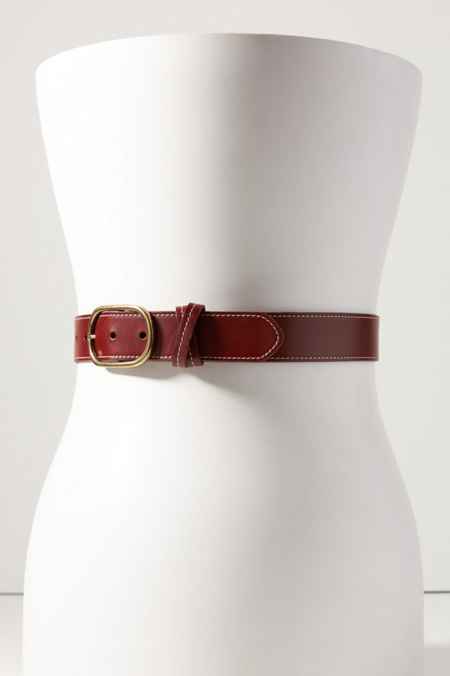 NWOT Anthropologie Whipstitch Adjustable Leather Belt Size M Anthropologie Brown Belts for Women for sale | eBay main image 4