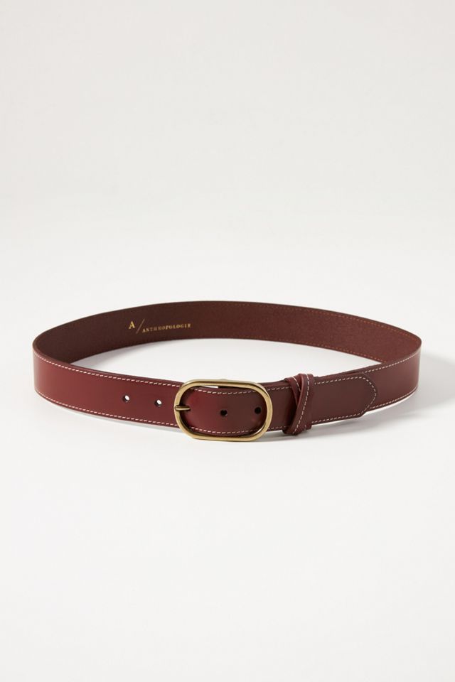 NWOT Anthropologie Whipstitch Adjustable Leather Belt Size M Anthropologie Brown Belts for Women for sale | eBay main image 2