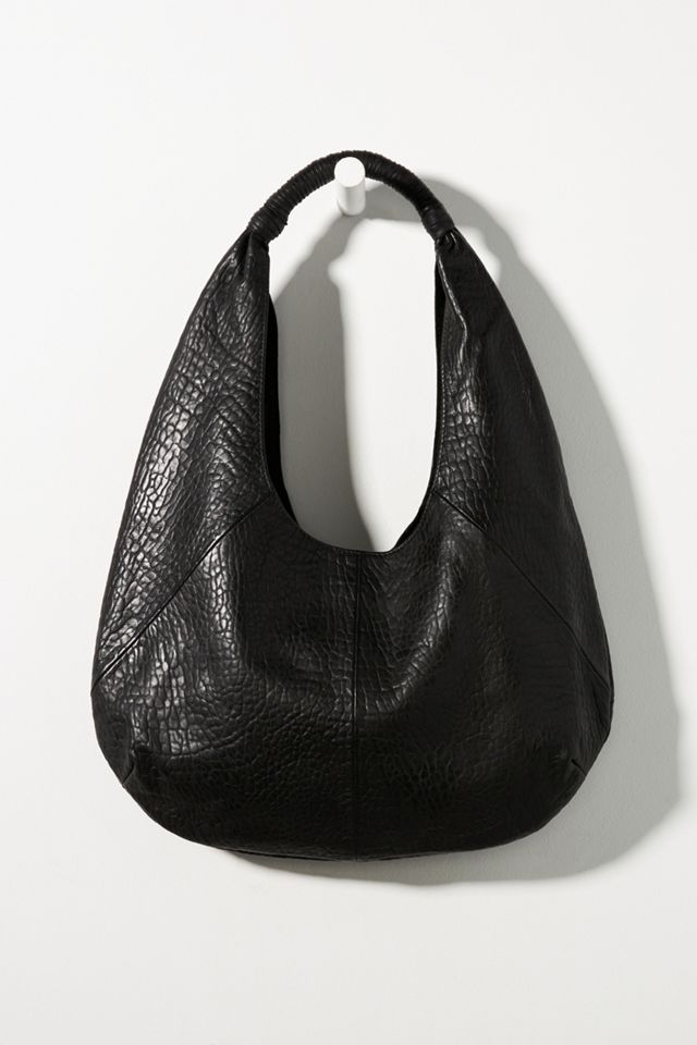 Bolso de hombro Slouchy de cuero guijarro #1