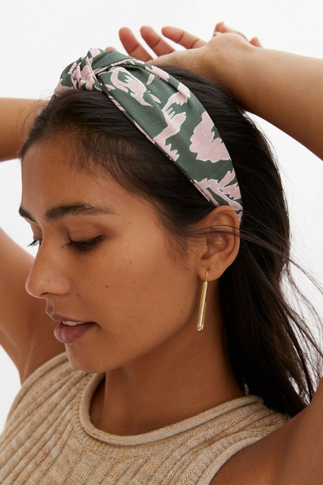 Linen Knotted Headband | Anthropologie display picture 3